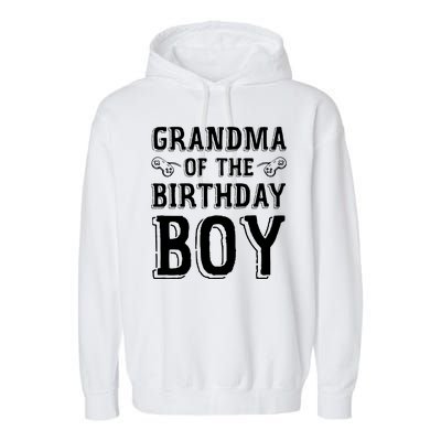 Grandma Of The Birthday Boy Celebration Garment-Dyed Fleece Hoodie