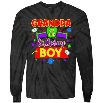 Grandpa Of The Toy Birthday Story Gift Tie-Dye Long Sleeve Shirt