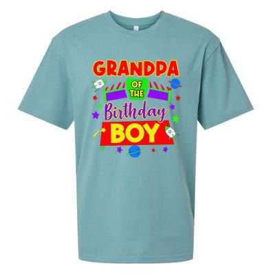 Grandpa Of The Toy Birthday Story Gift Sueded Cloud Jersey T-Shirt