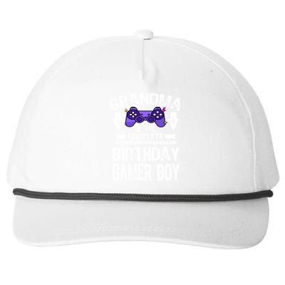 Grandma Of The Birthday Gamer Snapback Five-Panel Rope Hat