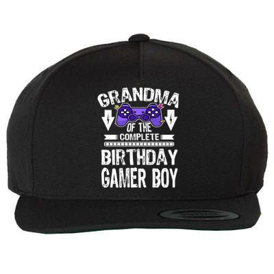 Grandma Of The Birthday Gamer Wool Snapback Cap