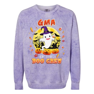 Gma Of The Boo Crew Halloween Cute Ghost Pumpkin Scary Colorblast Crewneck Sweatshirt