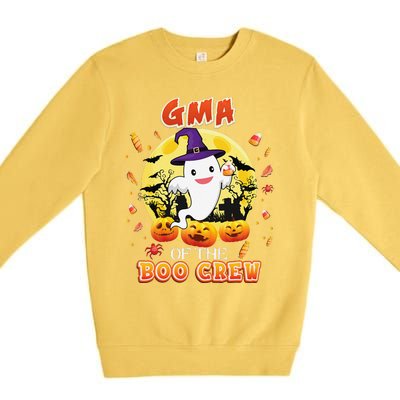 Gma Of The Boo Crew Halloween Cute Ghost Pumpkin Scary Premium Crewneck Sweatshirt