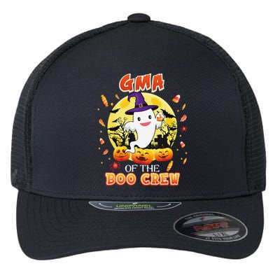 Gma Of The Boo Crew Halloween Cute Ghost Pumpkin Scary Flexfit Unipanel Trucker Cap