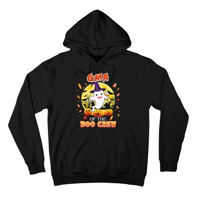 Gma Of The Boo Crew Halloween Cute Ghost Pumpkin Scary Hoodie