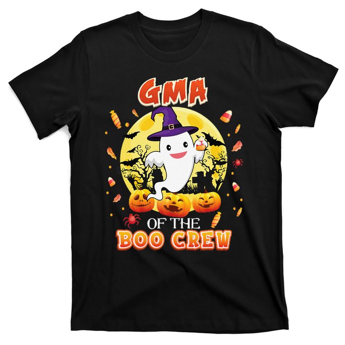 Gma Of The Boo Crew Halloween Cute Ghost Pumpkin Scary T-Shirt