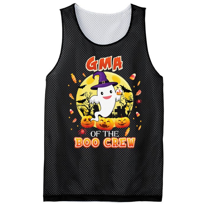 Gma Of The Boo Crew Halloween Cute Ghost Pumpkin Scary Mesh Reversible Basketball Jersey Tank