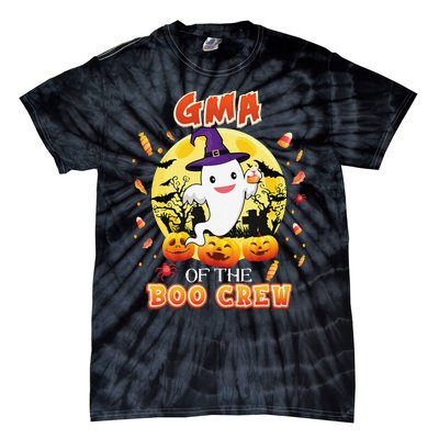 Gma Of The Boo Crew Halloween Cute Ghost Pumpkin Scary Tie-Dye T-Shirt