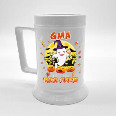 Gma Of The Boo Crew Halloween Cute Ghost Pumpkin Scary Beer Stein