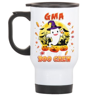 Gma Of The Boo Crew Halloween Cute Ghost Pumpkin Scary Stainless Steel Travel Mug