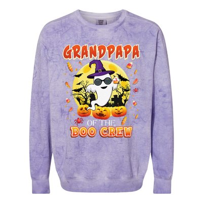 Grandpapa Of The Boo Crew Halloween Cute Ghost Pumpkin Scary Colorblast Crewneck Sweatshirt