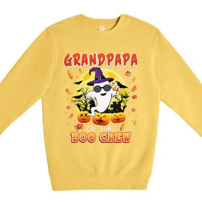 Grandpapa Of The Boo Crew Halloween Cute Ghost Pumpkin Scary Premium Crewneck Sweatshirt