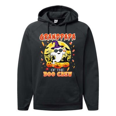 Grandpapa Of The Boo Crew Halloween Cute Ghost Pumpkin Scary Performance Fleece Hoodie