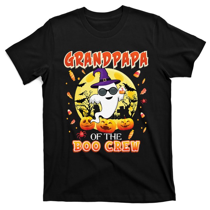 Grandpapa Of The Boo Crew Halloween Cute Ghost Pumpkin Scary T-Shirt