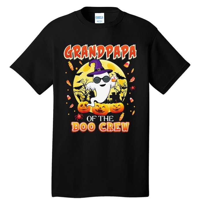 Grandpapa Of The Boo Crew Halloween Cute Ghost Pumpkin Scary Tall T-Shirt