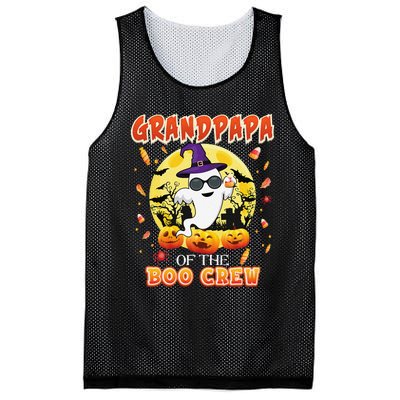 Grandpapa Of The Boo Crew Halloween Cute Ghost Pumpkin Scary Mesh Reversible Basketball Jersey Tank