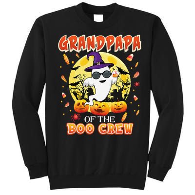 Grandpapa Of The Boo Crew Halloween Cute Ghost Pumpkin Scary Tall Sweatshirt