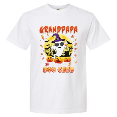 Grandpapa Of The Boo Crew Halloween Cute Ghost Pumpkin Scary Garment-Dyed Heavyweight T-Shirt