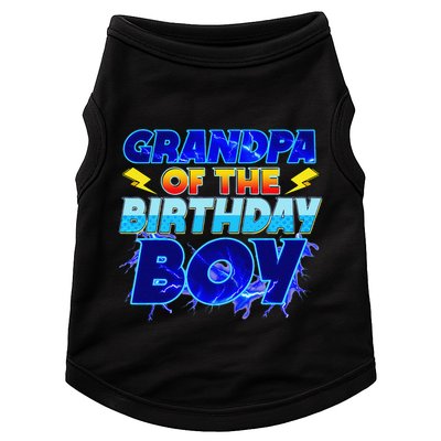Grandpa Of The Birthday Boy Family Party Funny Hedgehog Doggie Tank