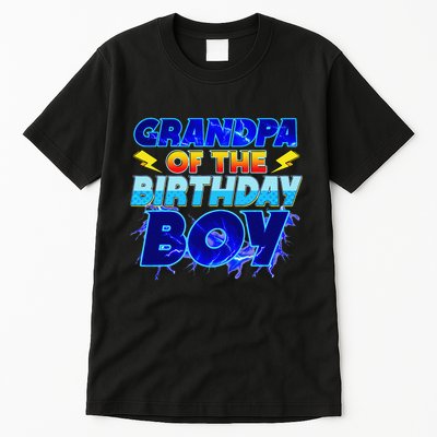 Grandpa Of The Birthday Boy Family Party Funny Hedgehog Tall T-Shirt