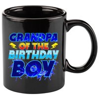Grandpa Of The Birthday Boy Family Party Funny Hedgehog 11oz C Handle Ceramic Mug