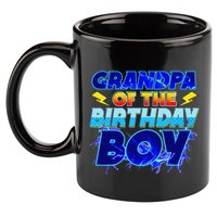 Grandpa Of The Birthday Boy Family Party Funny Hedgehog 11oz C Handle Ceramic Mug