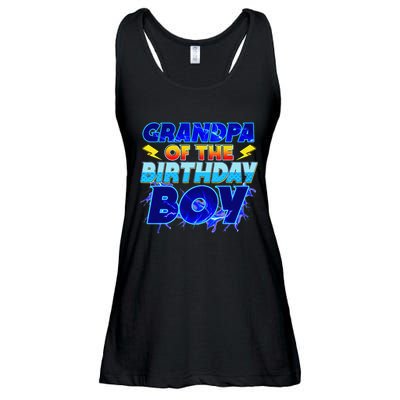 Grandpa Of The Birthday Boy Family Party Funny Hedgehog Ladies Essential Flowy Tank
