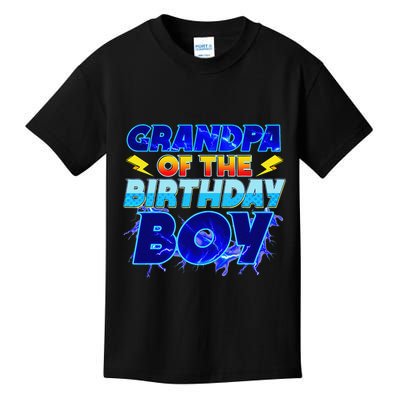 Grandpa Of The Birthday Boy Family Party Funny Hedgehog Kids T-Shirt