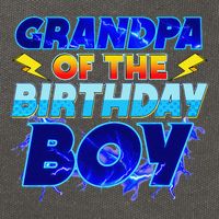 Grandpa Of The Birthday Boy Family Party Funny Hedgehog Cotton Canvas Backpack