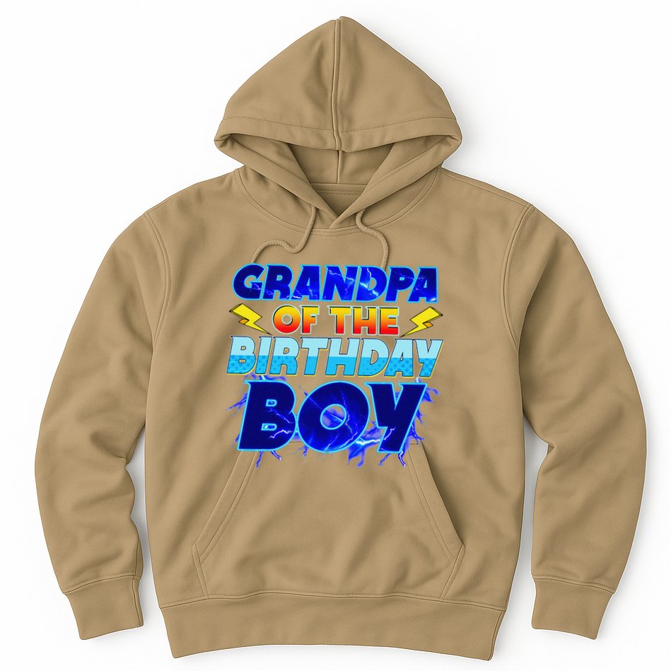 Grandpa Of The Birthday Boy Family Party Funny Hedgehog Hoodie