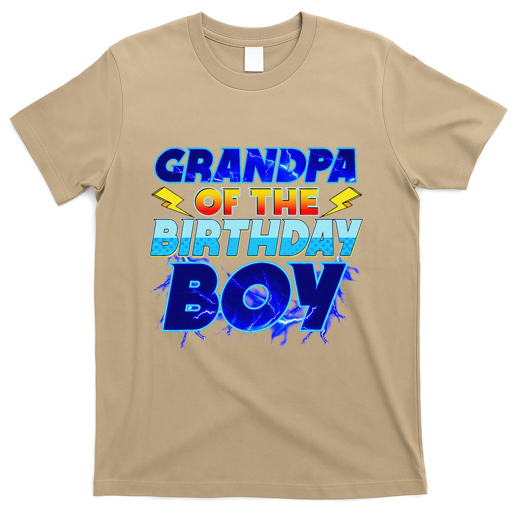 Grandpa Of The Birthday Boy Family Party Funny Hedgehog T-Shirt