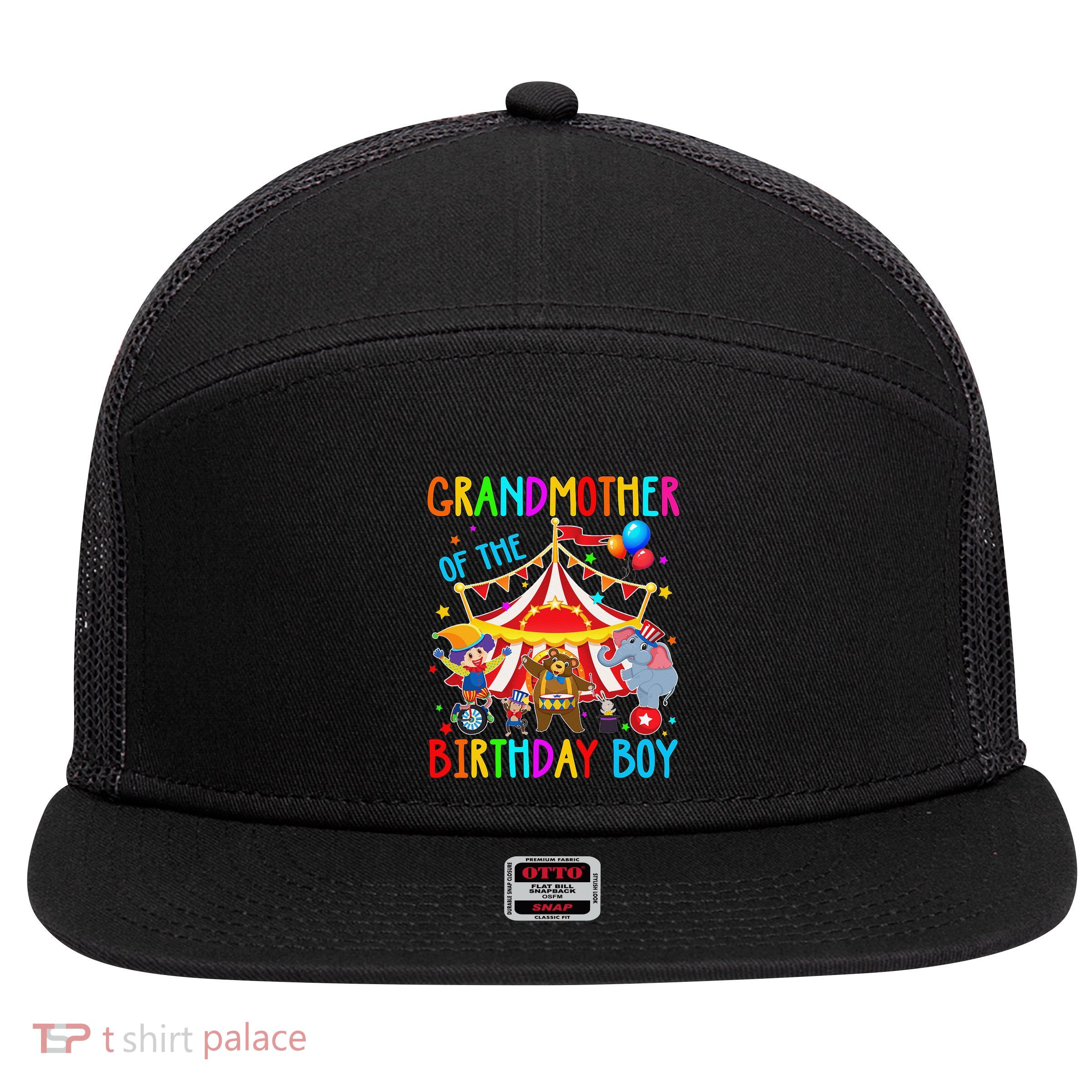 Grandmother Of The Birthday Carnival Circus Themed Bday 7 Panel Mesh Trucker Snapback Hat