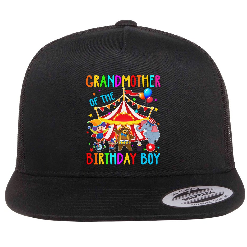 Grandmother Of The Birthday Carnival Circus Themed Bday Flat Bill Trucker Hat