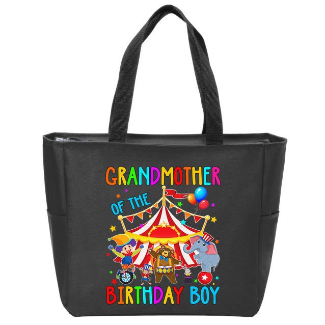 Grandmother Of The Birthday Carnival Circus Themed Bday Zip Tote Bag