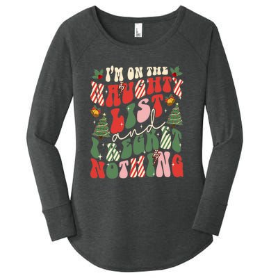 Groovy On The Naughty List And I Regret Nothing Christmas Women's Perfect Tri Tunic Long Sleeve Shirt