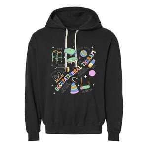 Groovy Occupational Therapy Ot Month Therapist Assistant Garment-Dyed Fleece Hoodie