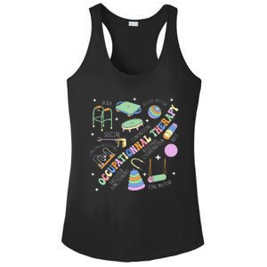 Groovy Occupational Therapy Ot Month Therapist Assistant Ladies PosiCharge Competitor Racerback Tank