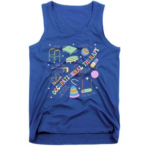 Groovy Occupational Therapy Ot Month Therapist Assistant Tank Top