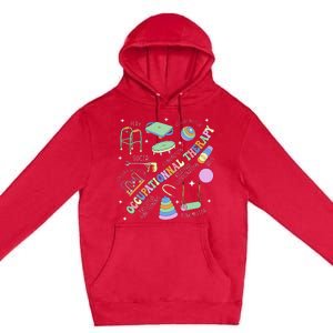 Groovy Occupational Therapy Ot Month Therapist Assistant Premium Pullover Hoodie