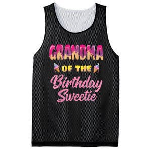 Grandma Of The Birthday Sweetie Ice Cream Birthday Mesh Reversible Basketball Jersey Tank