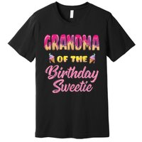 Grandma Of The Birthday Sweetie Ice Cream Birthday Premium T-Shirt