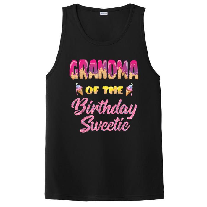 Grandma Of The Birthday Sweetie Ice Cream Birthday PosiCharge Competitor Tank