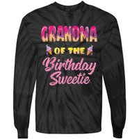 Grandma Of The Birthday Sweetie Ice Cream Birthday Tie-Dye Long Sleeve Shirt