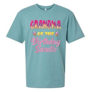 Grandma Of The Birthday Sweetie Ice Cream Birthday Sueded Cloud Jersey T-Shirt