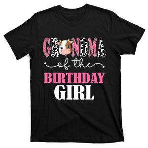 Grandma Of The Birthday For Girl Cow Farm 1st Birthday Cow T-Shirt