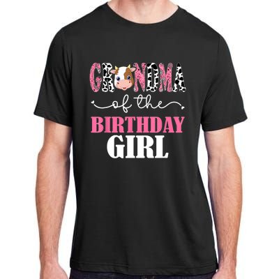 Grandma Of The Birthday For Girl Cow Farm 1st Birthday Cow Adult ChromaSoft Performance T-Shirt