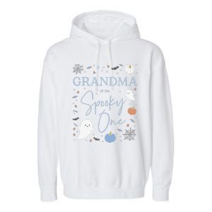 Grandma Of The Spooky One First Birthday 1st Halloween Garment-Dyed Fleece Hoodie