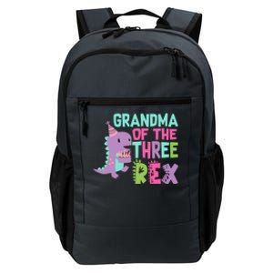 Grandma Of The Three Rex Birthday Dinosaur Family Matching Gift Daily Commute Backpack