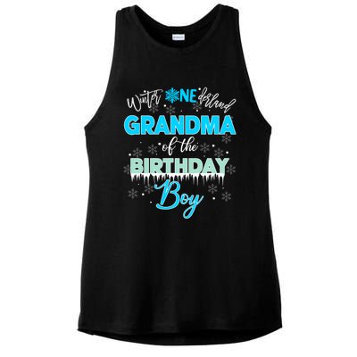 Grandma Of The Birthday Gift Winter Onederland Family Funny Gift Ladies PosiCharge Tri-Blend Wicking Tank