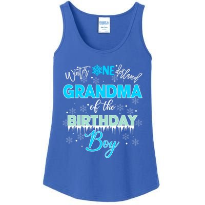 Grandma Of The Birthday Gift Winter Onederland Family Funny Gift Ladies Essential Tank